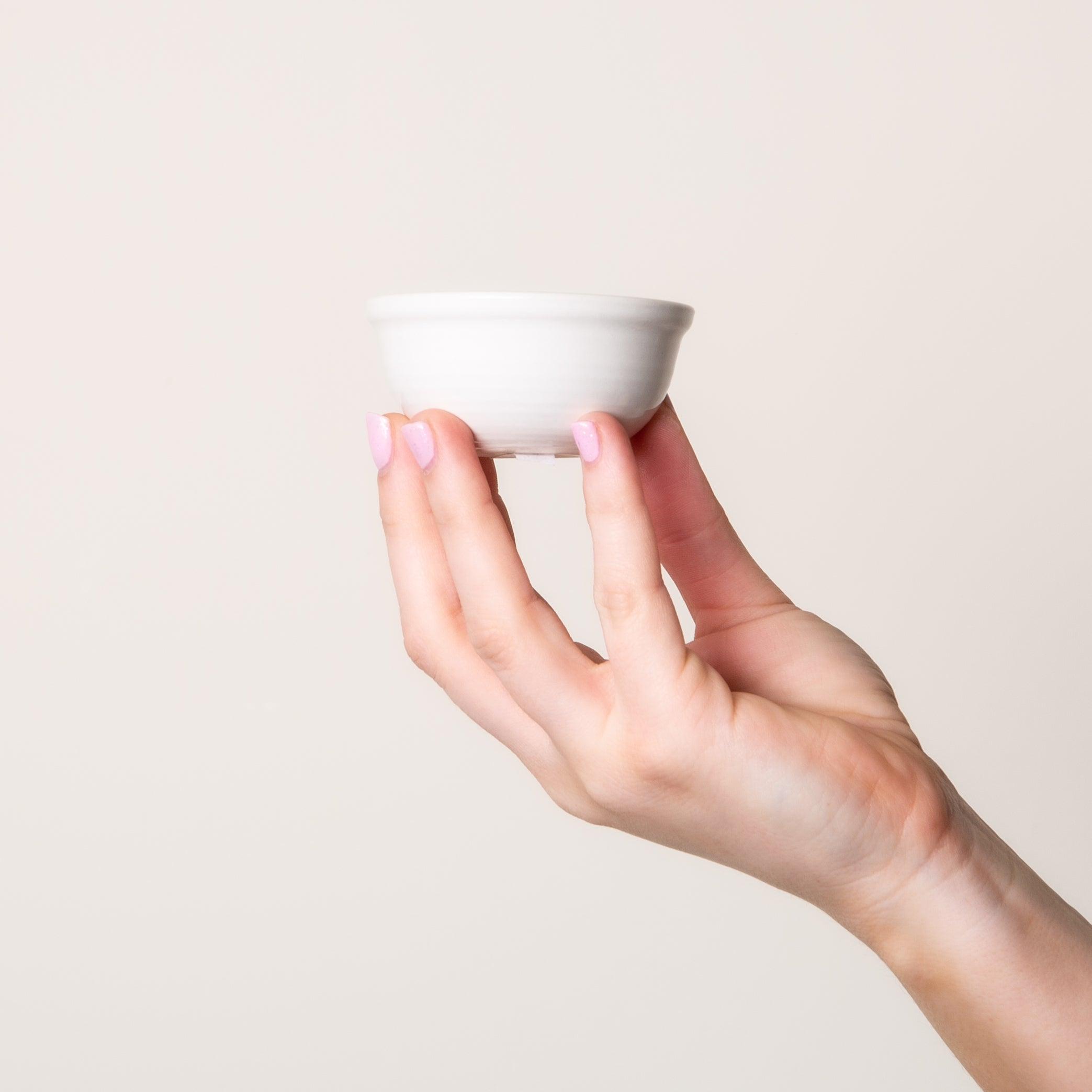 White Stoneware with Coloured Rim 8cm Ramekin - BESPOKE77