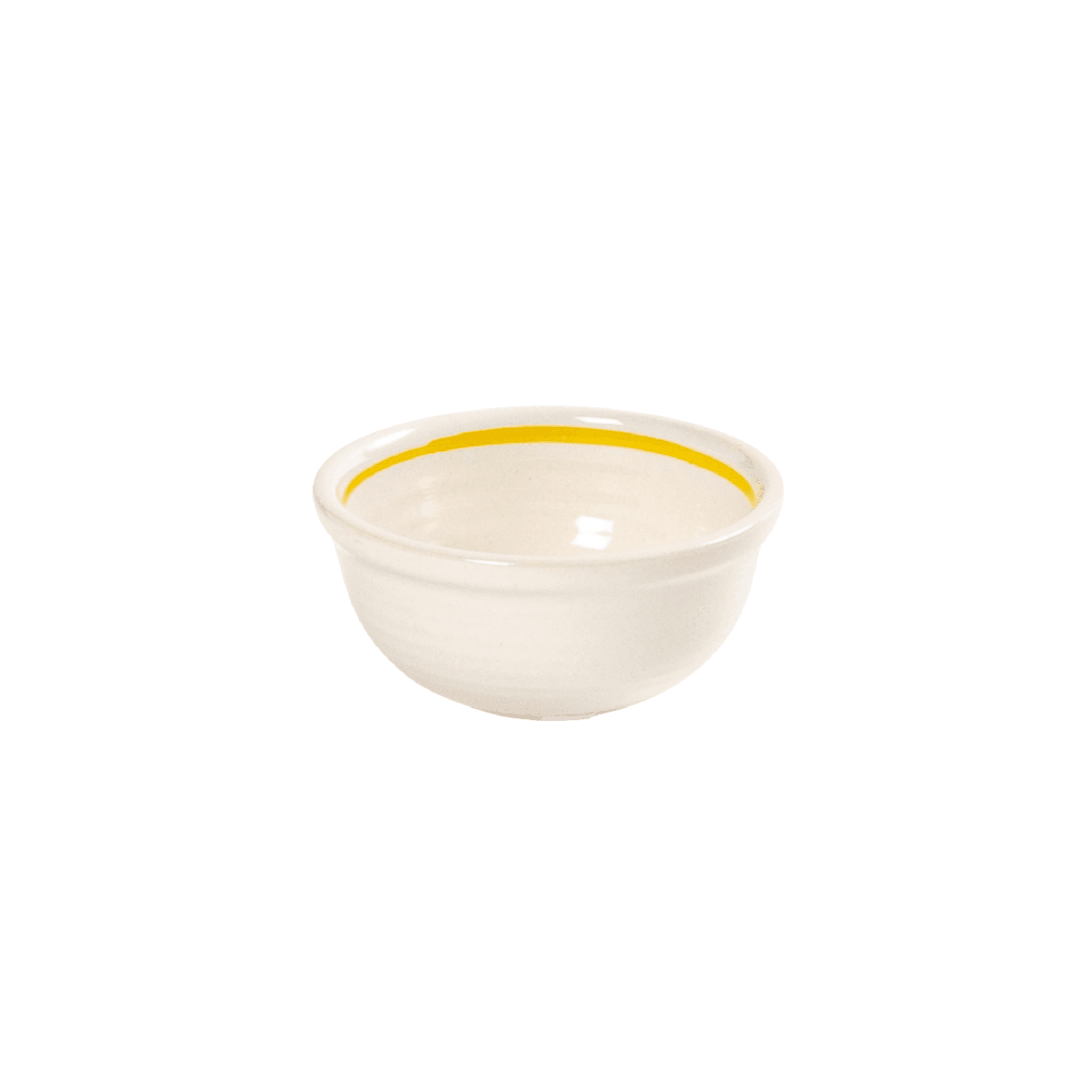 White Stoneware with Coloured Rim 8cm Ramekin - BESPOKE77