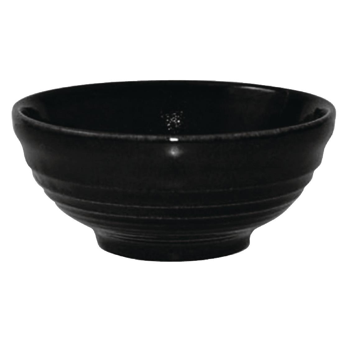 Churchill bit on the side black ripple snack bowls 120mm - BESPOKE77