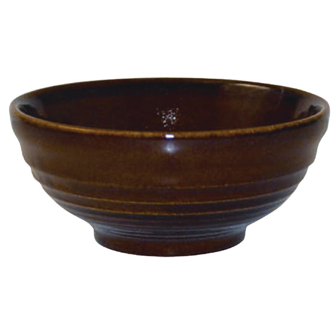 Churchill bit on the side brown ripple snack bowls 120mm - BESPOKE77