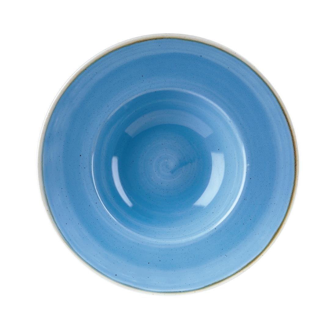 Churchill stonecast round wide rim bowl cornflower blue 239mm - BESPOKE77