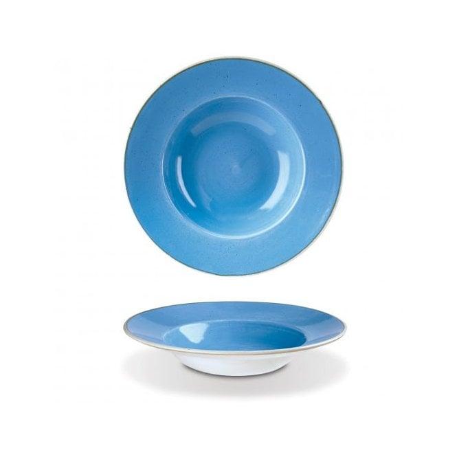 Churchill stonecast round wide rim bowl cornflower blue 239mm - BESPOKE77