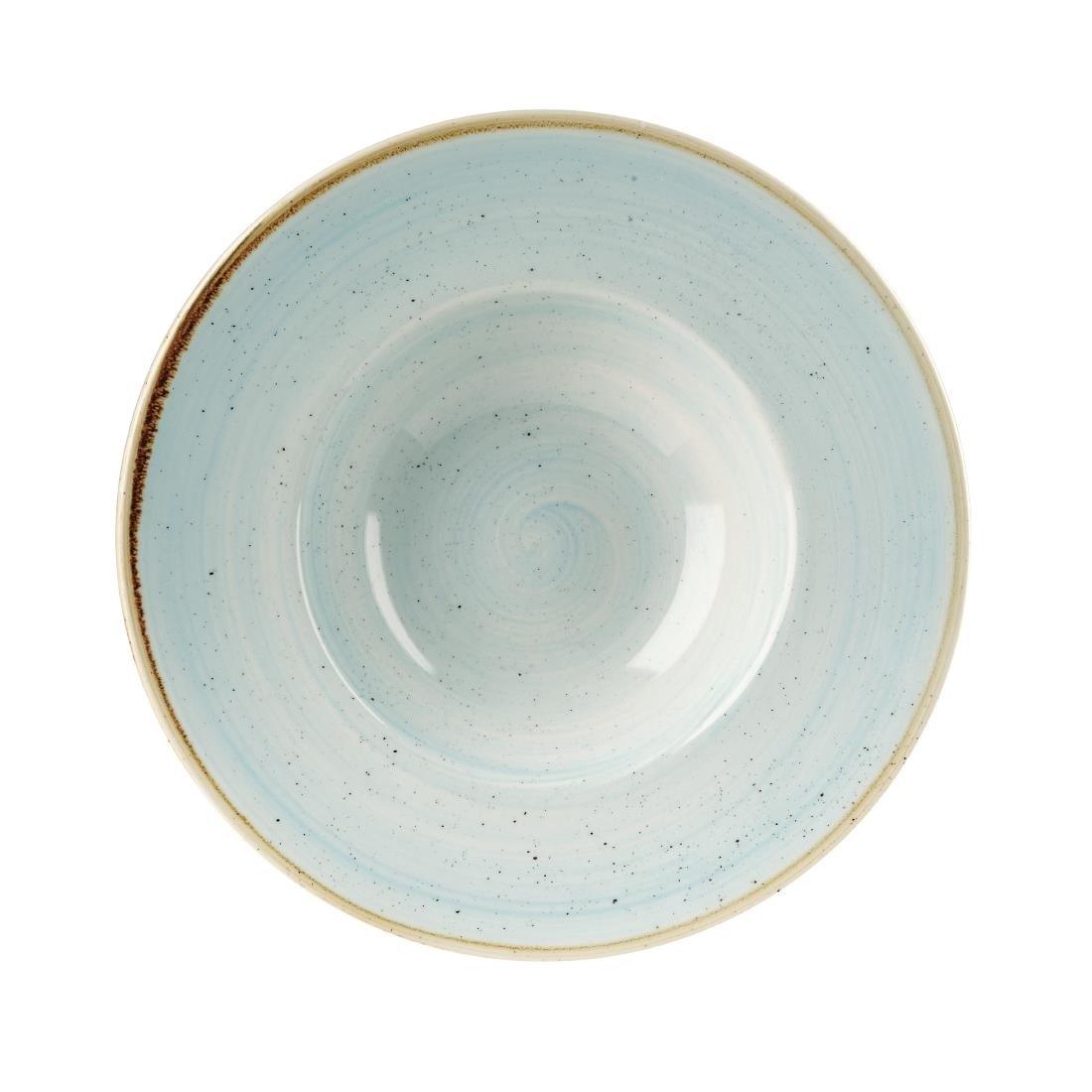 Churchill stonecast round wide rim bowl duck egg blue 240mm - BESPOKE77