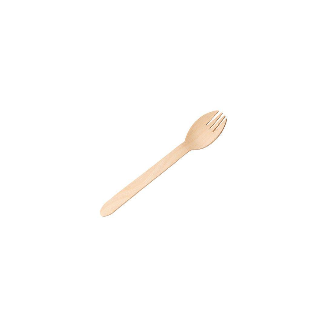 Eco Friendly Birch Wood Spork 6" (15.5cm) - BESPOKE77