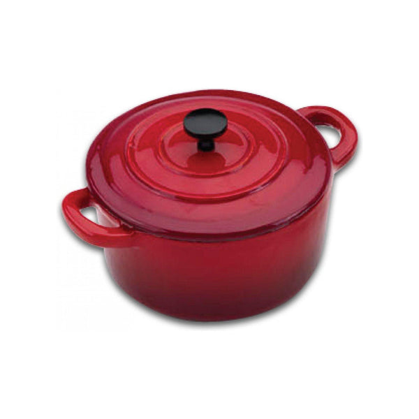 Round Cocotte, Red, Blk Knob (11cm Dia) - BESPOKE77