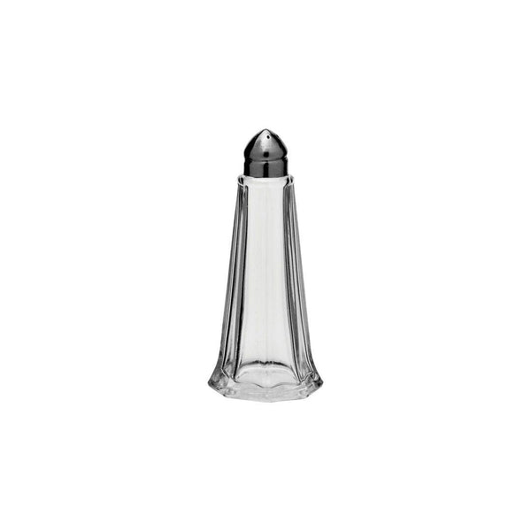 Tall Eifel Glass Salt & Pepper Pots With Stainless Steel Top - BESPOKE77