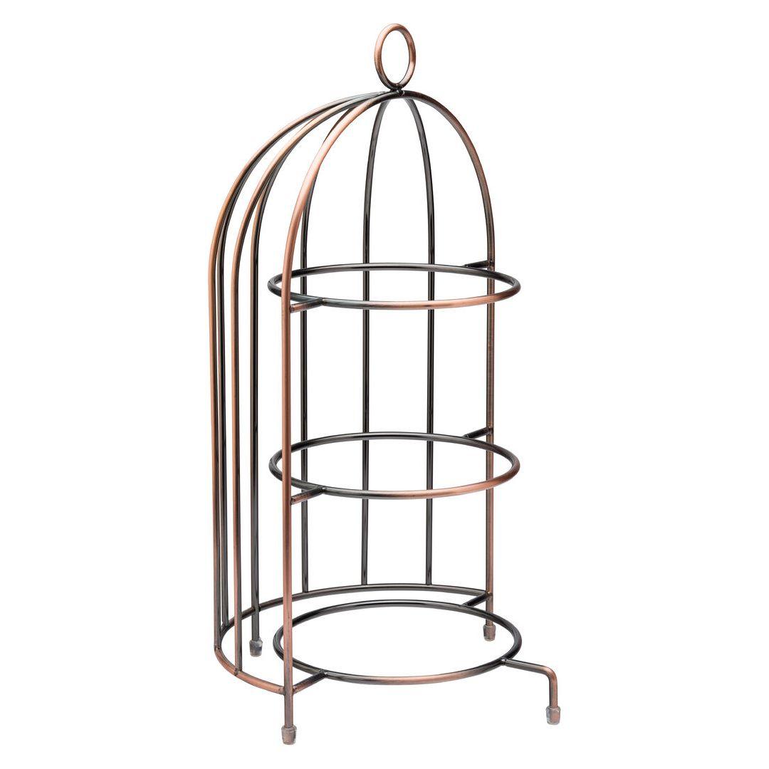 Birdcage Plate Stand Stainless Steel 17.5 x 8.75" (47 x 25cm) - BESPOKE77