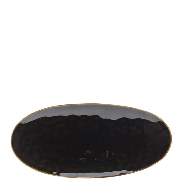 Kelp Black Oval Plate 10.5" (26.5cm) - BESPOKE77