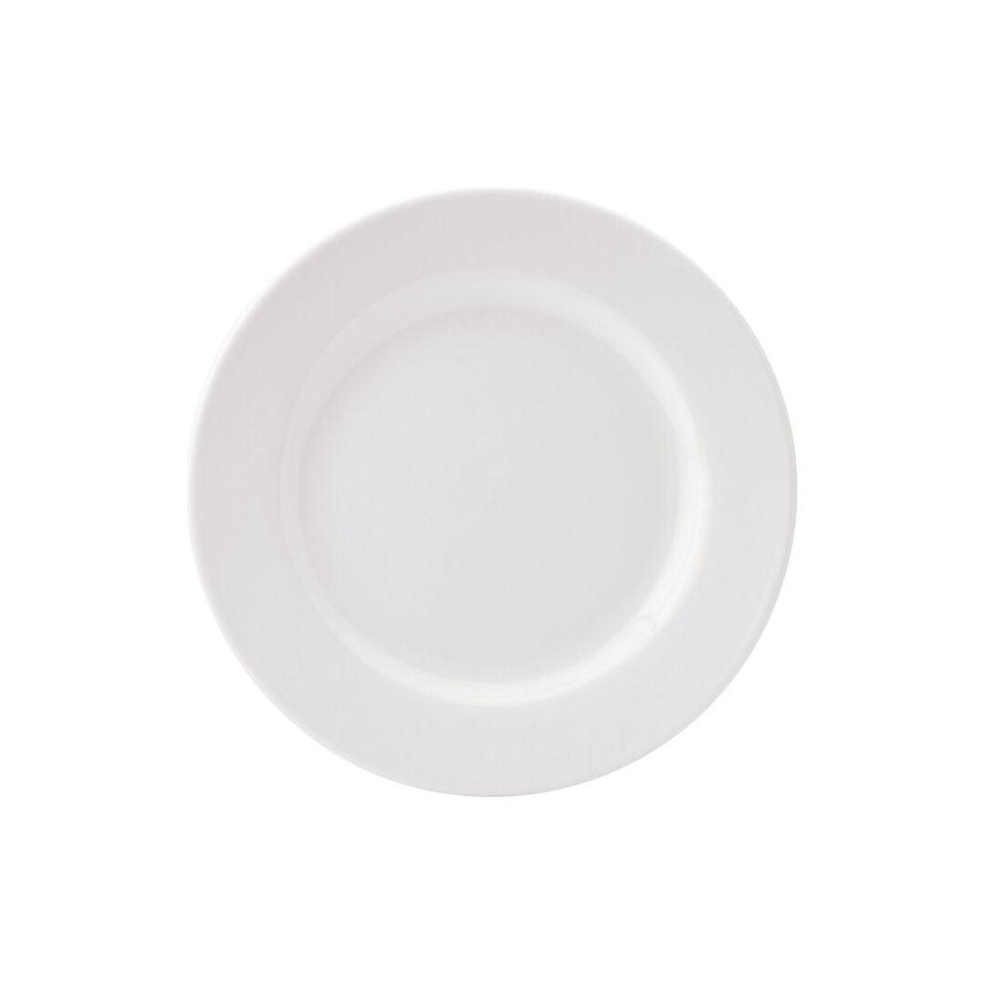 Pure White Porcelain Wide Rim Plates – Bespoke 77