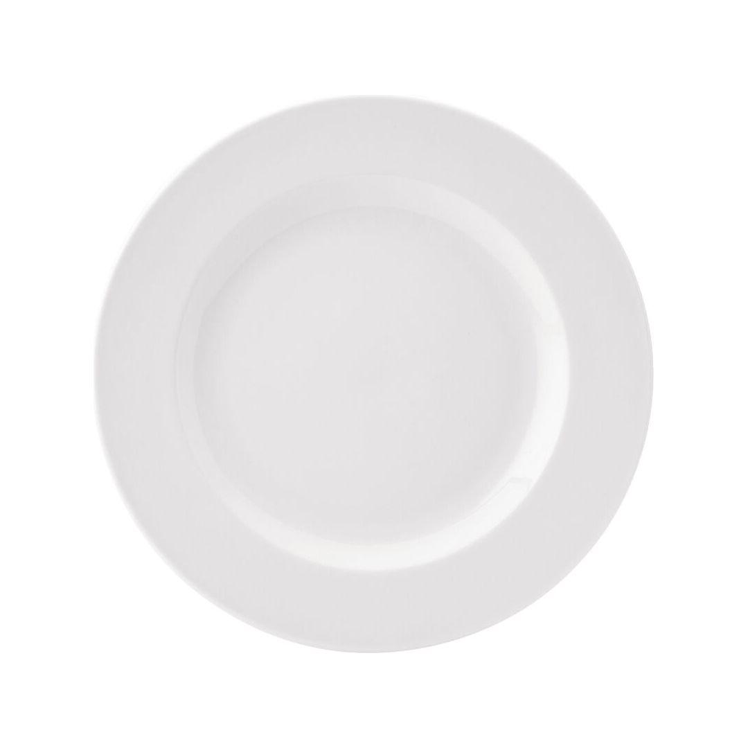 Pure White Porcelain Wide Rim Plates – Bespoke 77