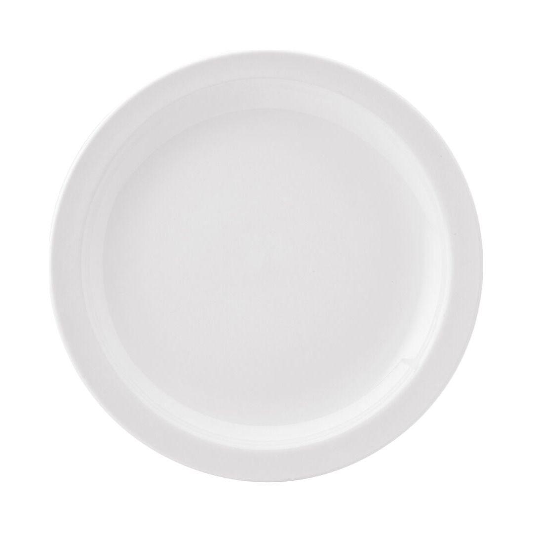 Pure White Porcelain Narrow Rim Plates - BESPOKE77