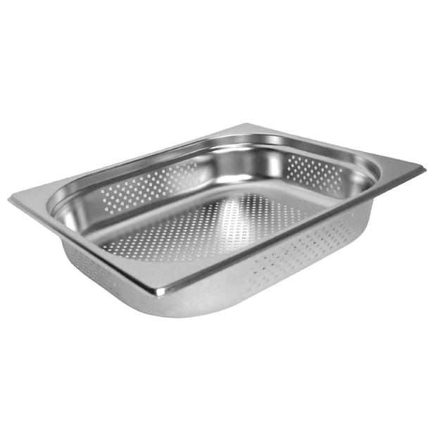 Stainless Steel Perforated Gastronorm 1/2 Pan 6.5cm Deep - BESPOKE77
