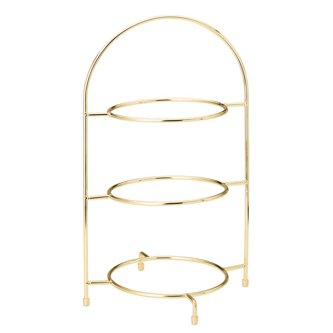 Gold 3 Tier Plate Stand - BESPOKE77