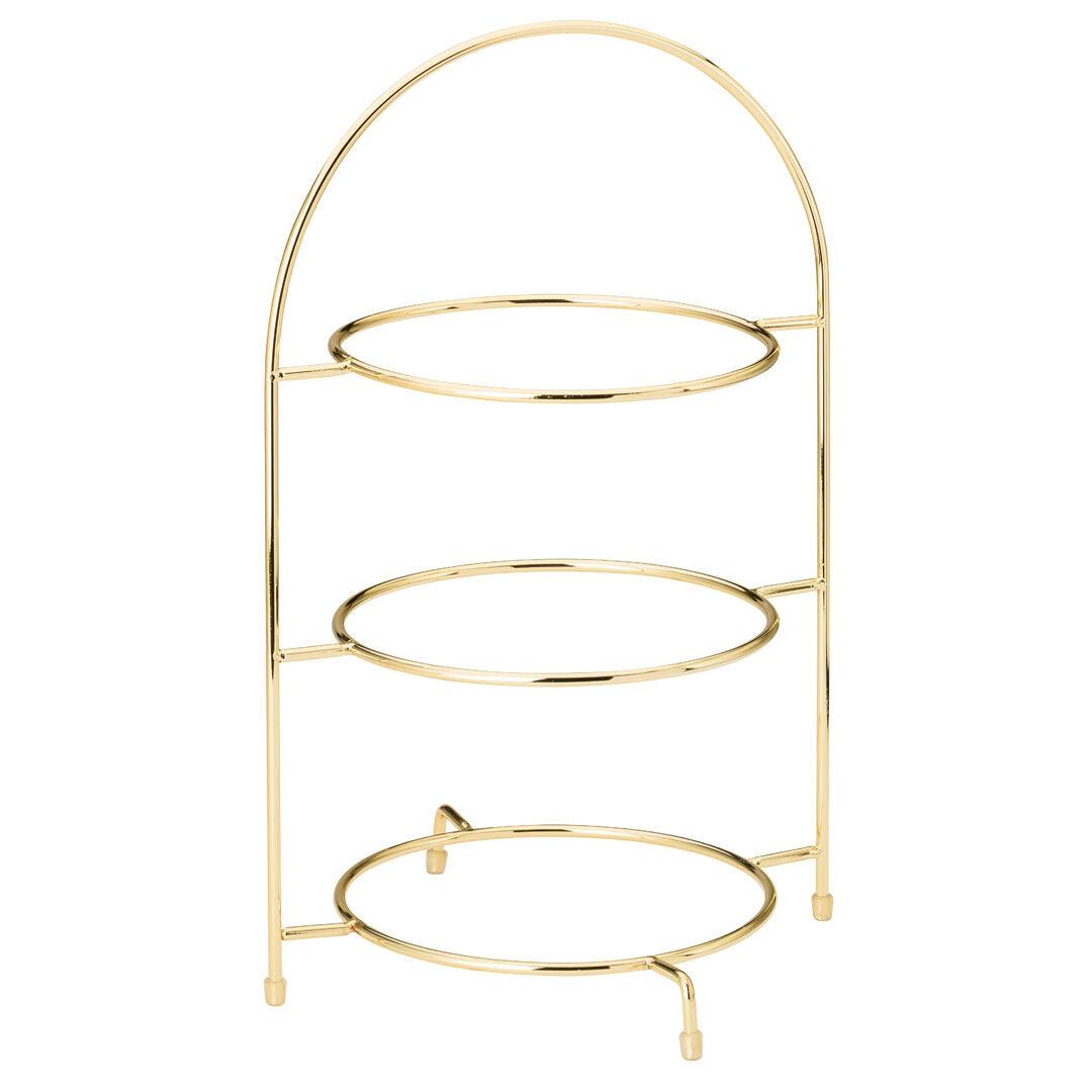 Gold 3 Tier Plate Stand - BESPOKE77