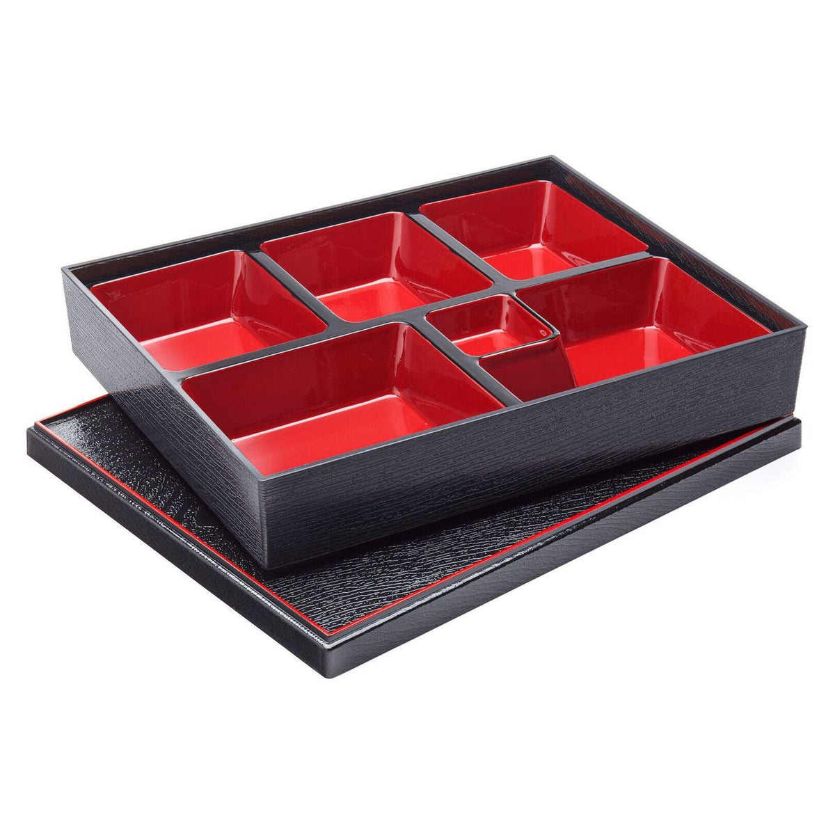 Black and Red Plastic Bento Box - BESPOKE77